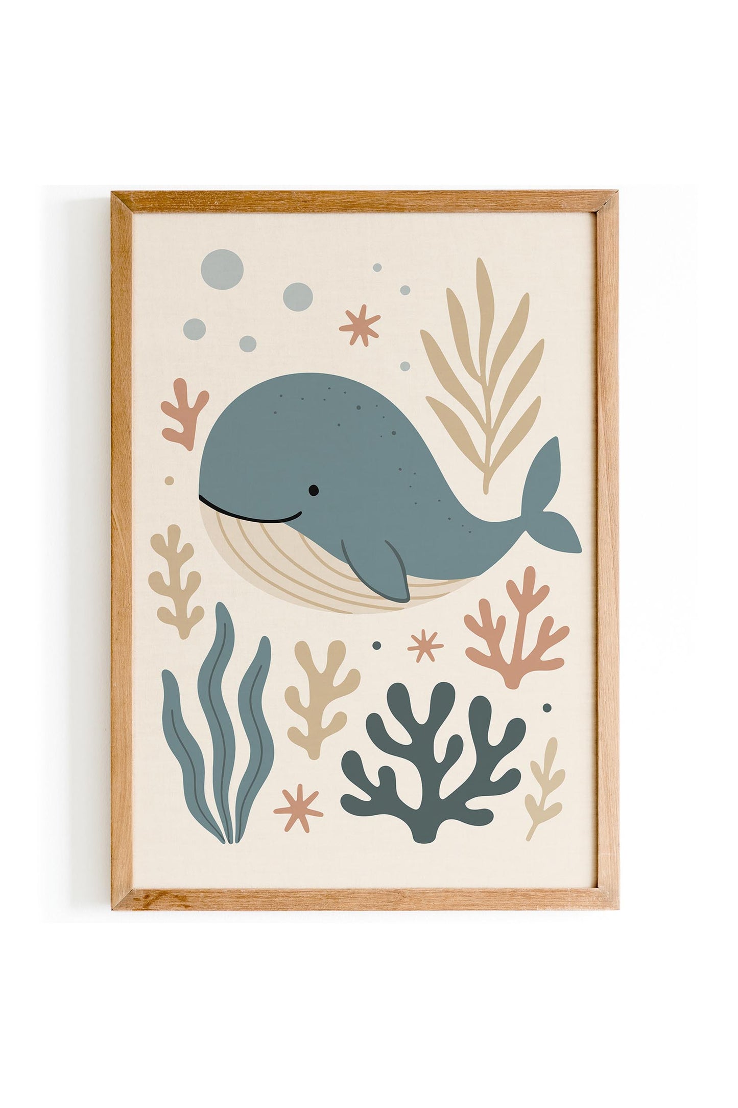 Cute Whale Poster – Ocean Nursery Wall Art