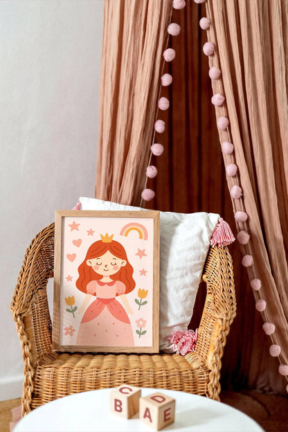 Adorable Redhead Princess Art Print