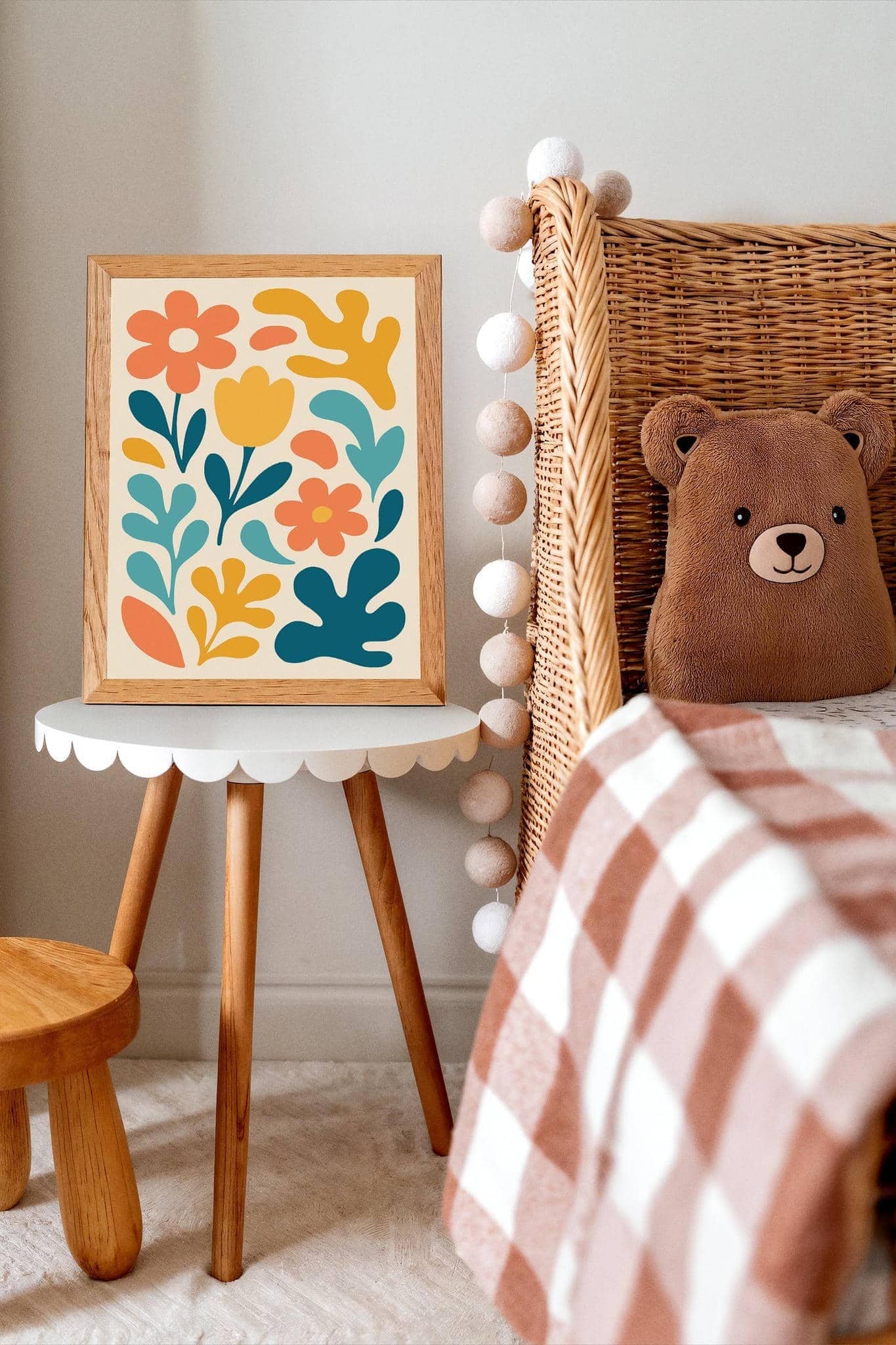 Abstract Liquid Flowers Poster – Modern Botanical Wall Art