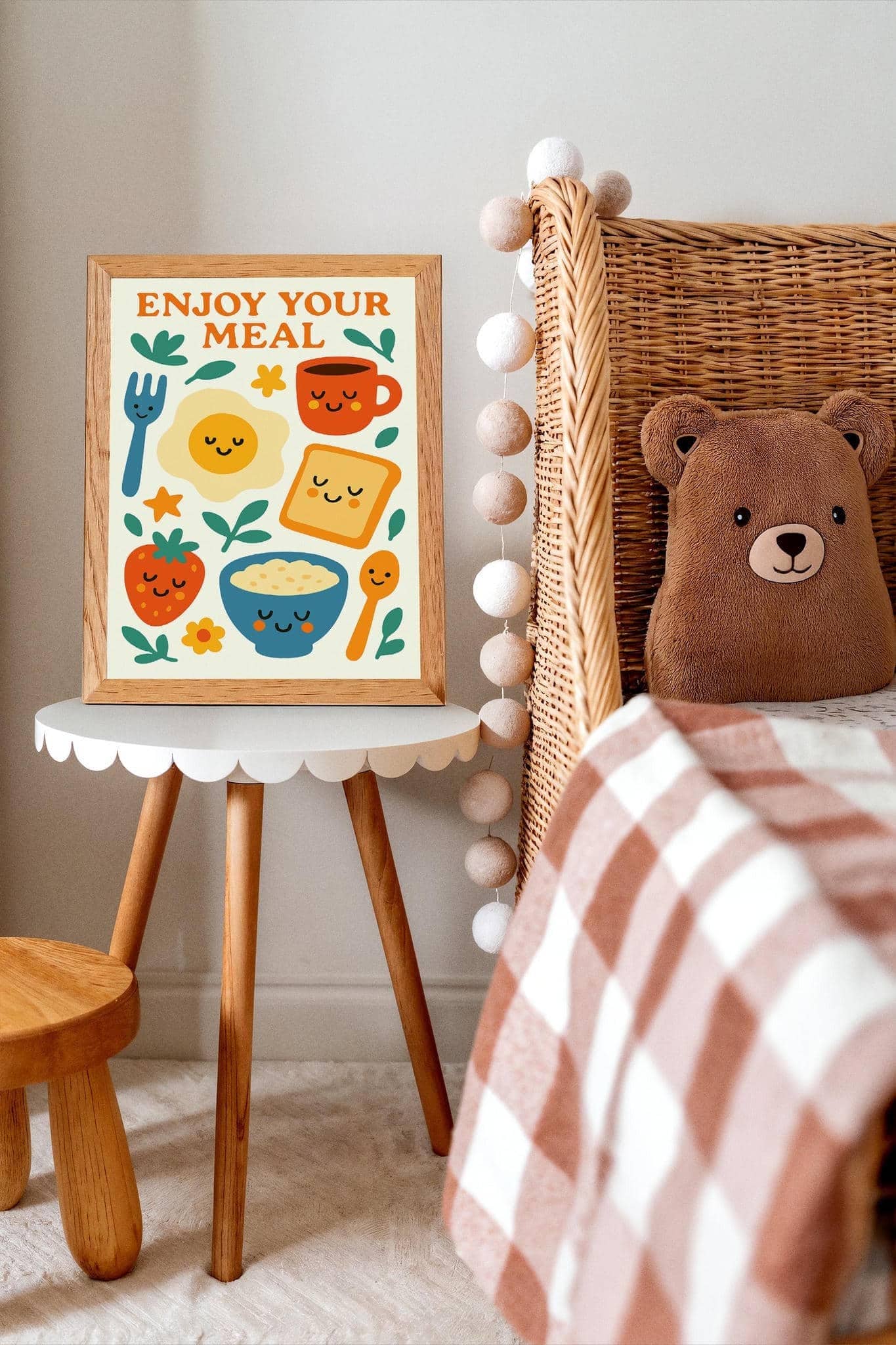 Enjoy Your Meal Poster - Retro Kitchen Wall Art