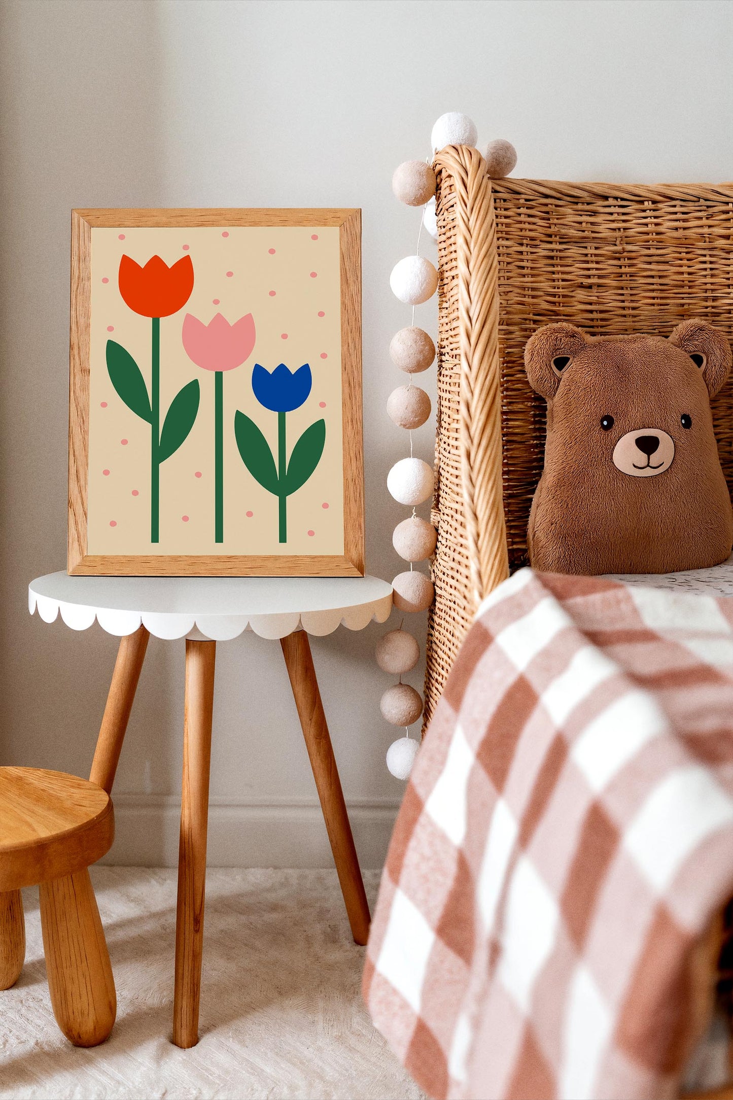 Minimalist Tulips Print - Floral Wall Art
