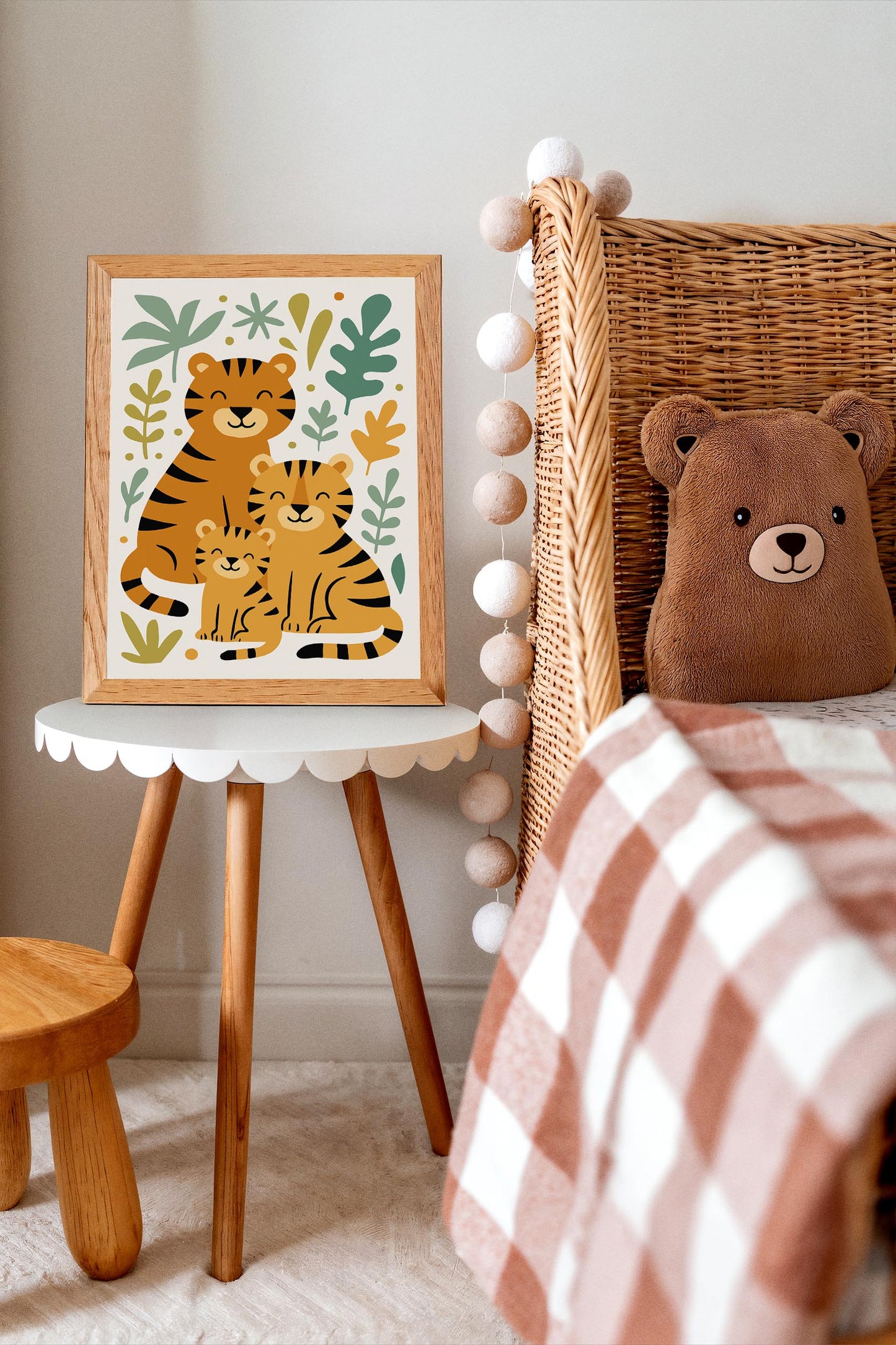Tiger Family Poster – Jungle Kids Wall Art