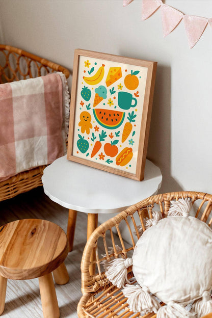 Cute Food Wall Art – Kitchen or Kids Corner Print