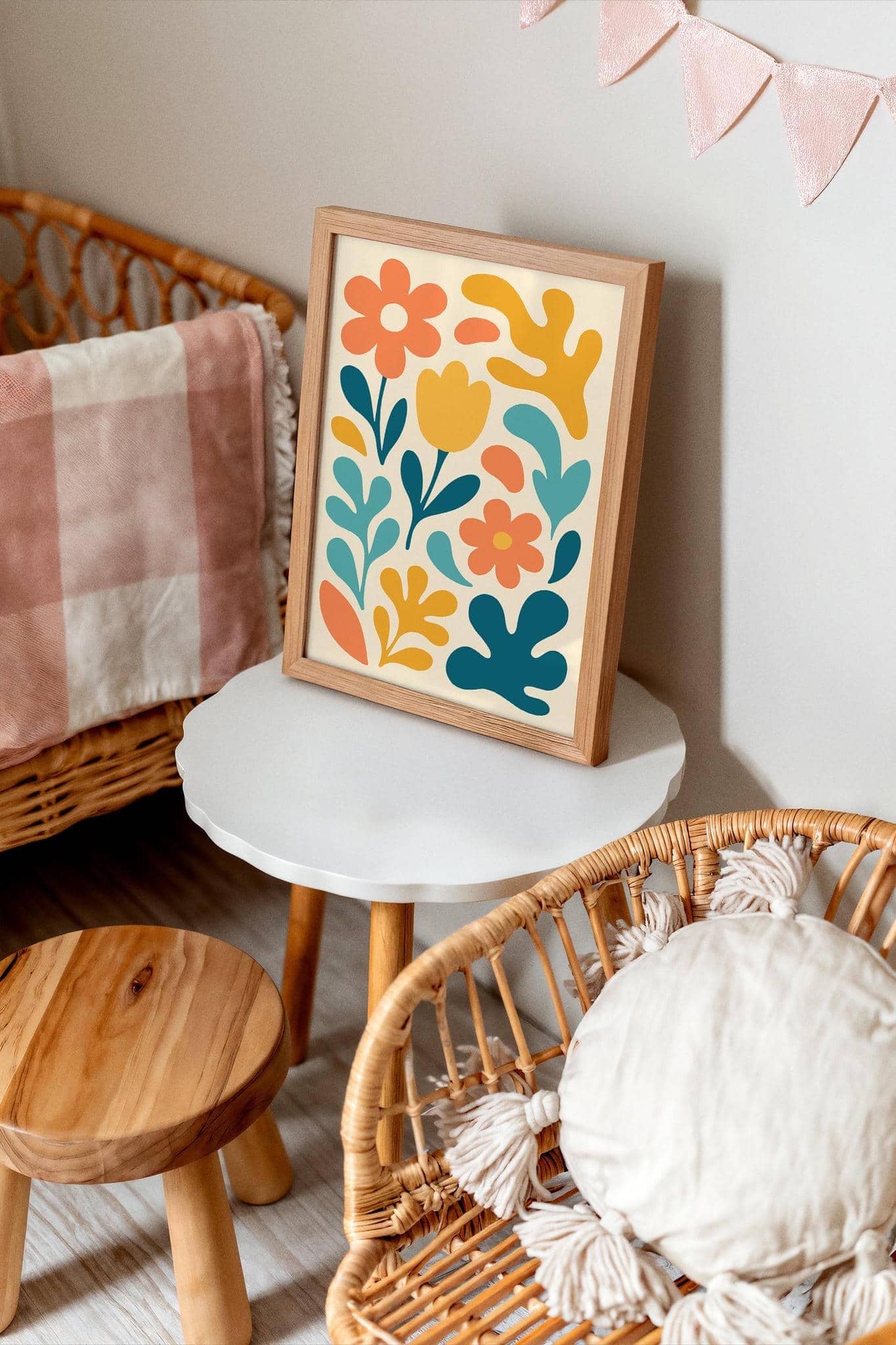 Abstract Liquid Flowers Poster – Modern Botanical Wall Art