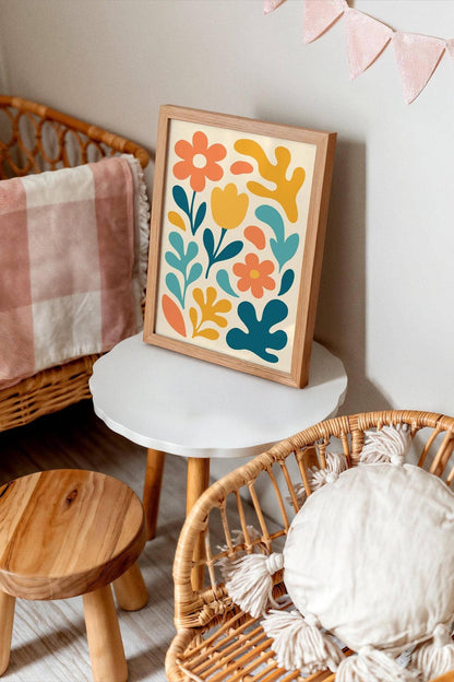 Abstract Liquid Flowers Poster – Modern Botanical Wall Art