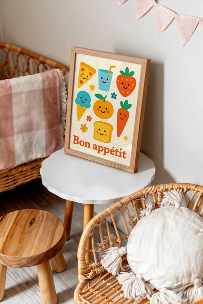 Bon Appetit Poster - Cute Breakfast Art Print