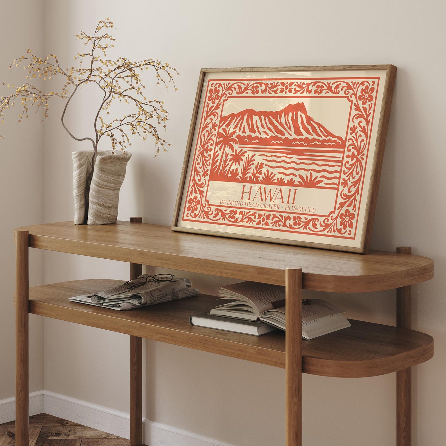 Diamond Head Crater Honolulu Wall Art Print