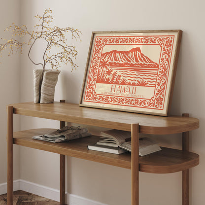 Diamond Head Crater Honolulu Wall Art Print