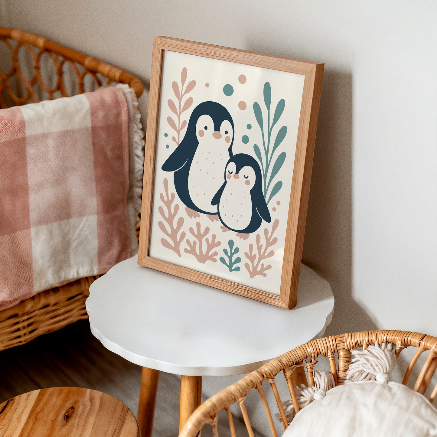 Cute Penguins Poster - Kids Room Wall Art Decor