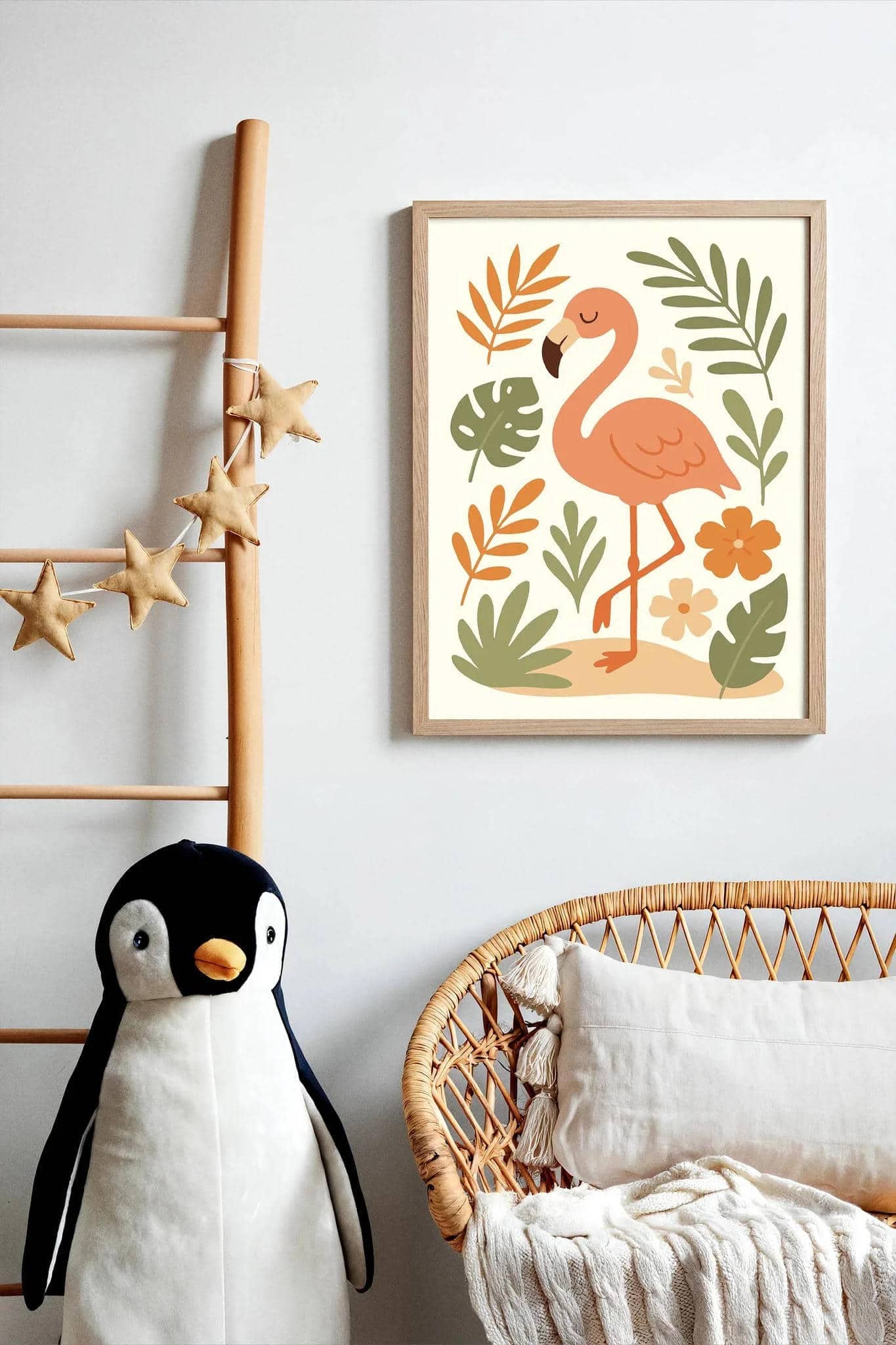Safari Flamingo Print – Kids Room Wall Art
