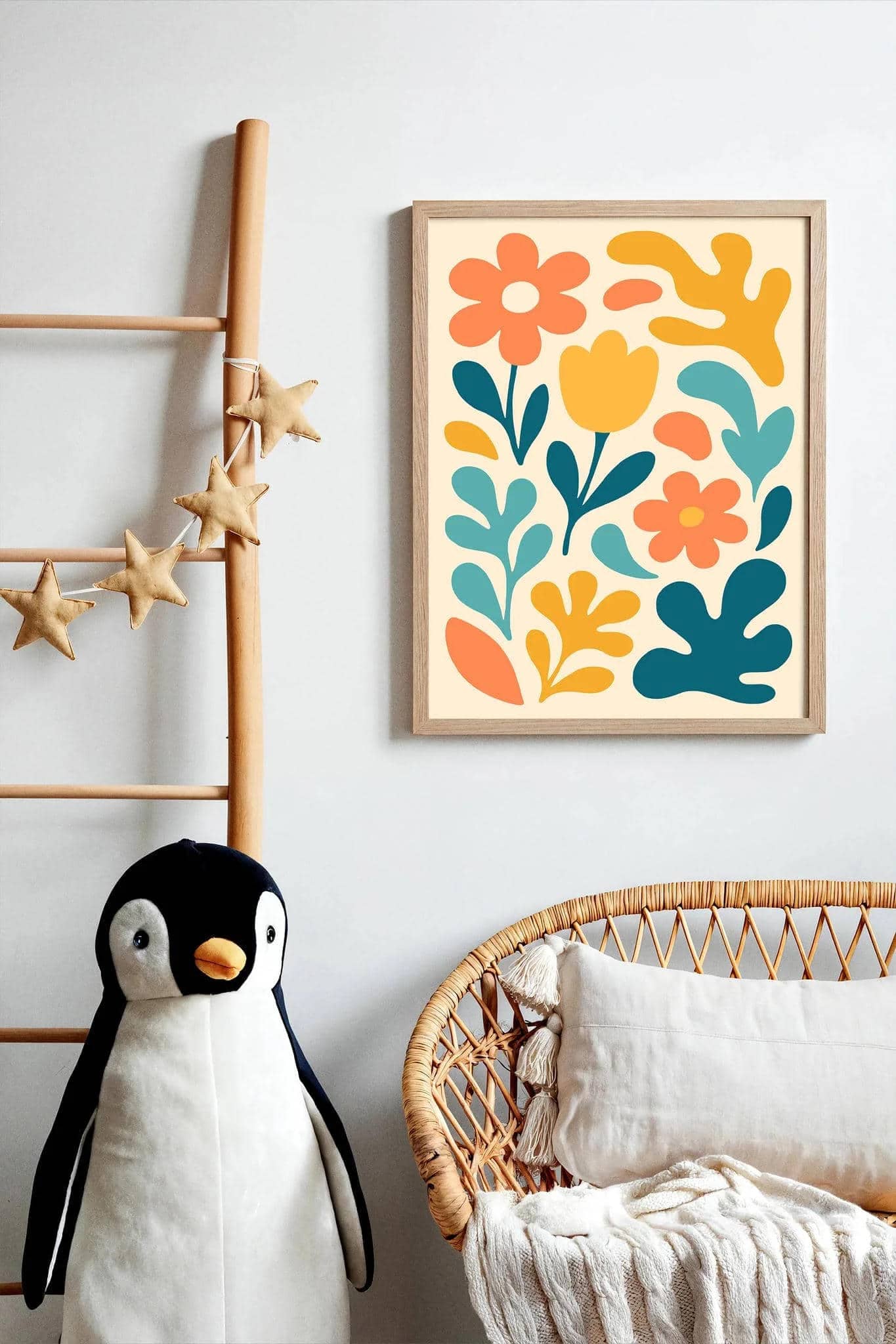 Abstract Liquid Flowers Poster – Modern Botanical Wall Art