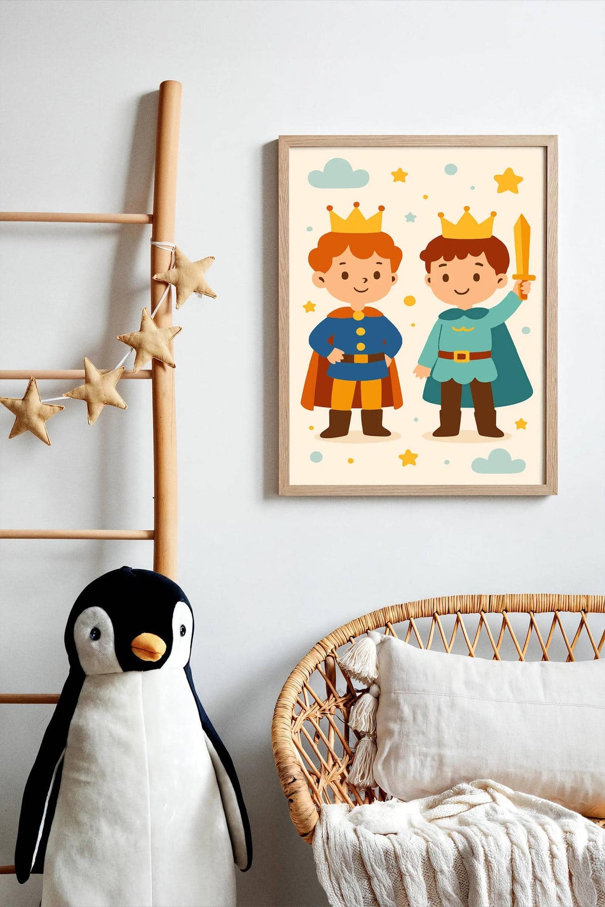 Two Kings Design Two Kings Poster – Whimsical Wall Art for Boys Room Decor – HypeSheriff