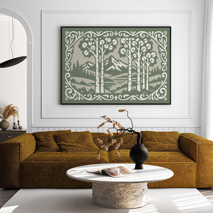 Aspen Mountain Landscape Poster - Horizontal Wall Art