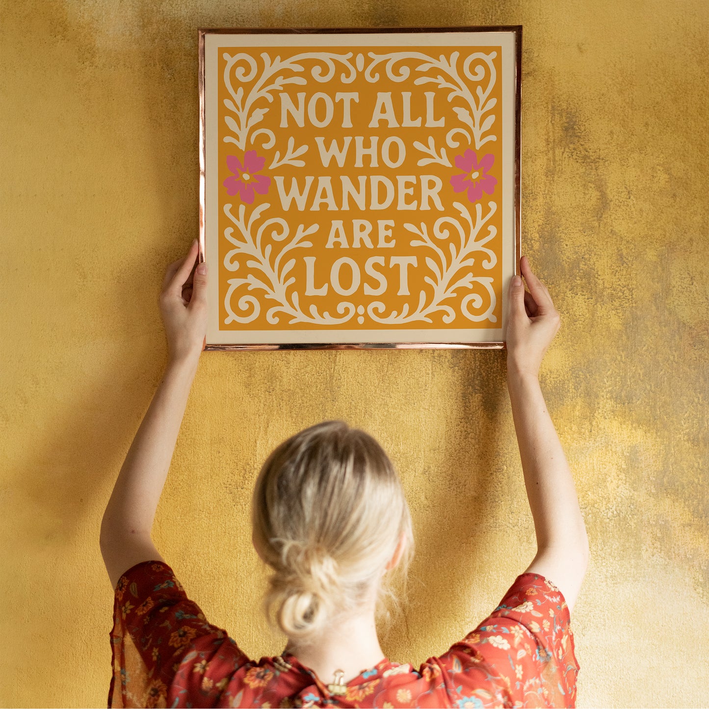 Not All Who Wander Are Lost Print - Quote Square Wall Art