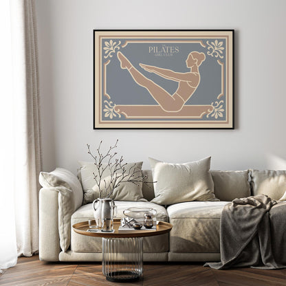 The Pilates Girl Club Poster - Horizontal Sport Wall Art