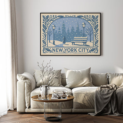 New York City Winter Wall Art Print