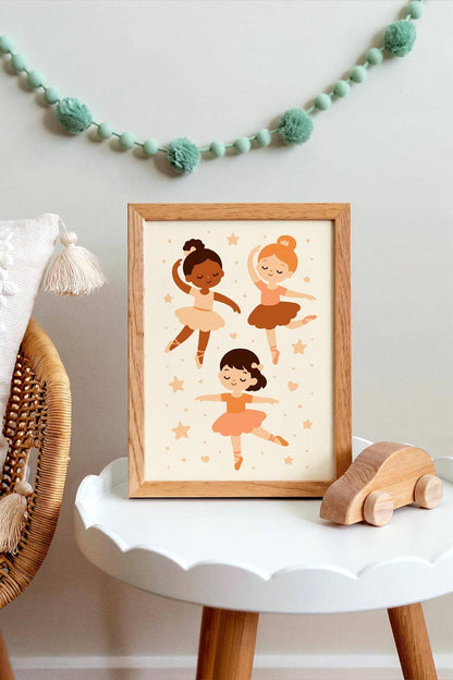 Little Ballerinas Print – Kids Room Wall Art