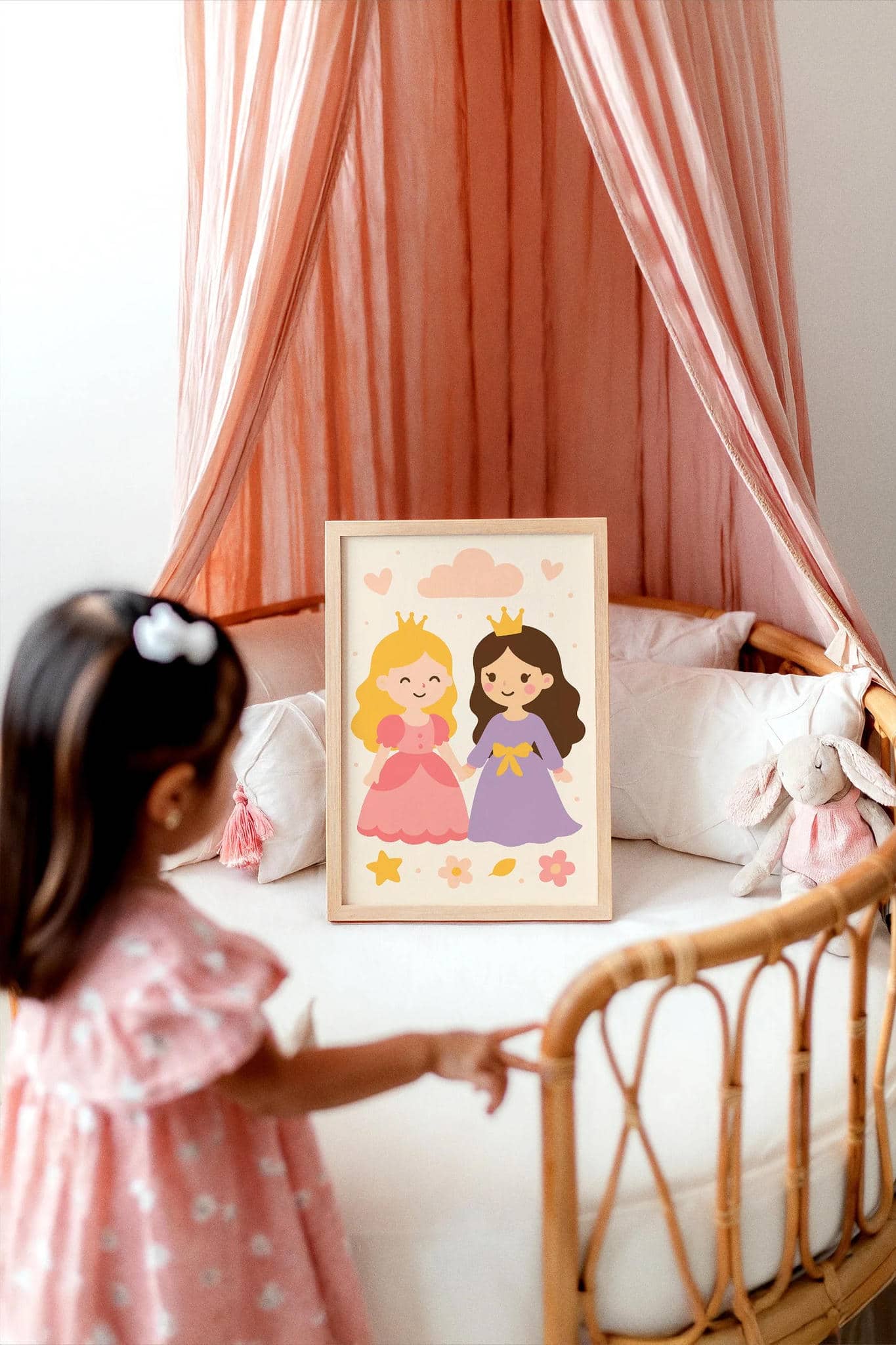 Playful Princesses Poster – Girls’ Room Decor