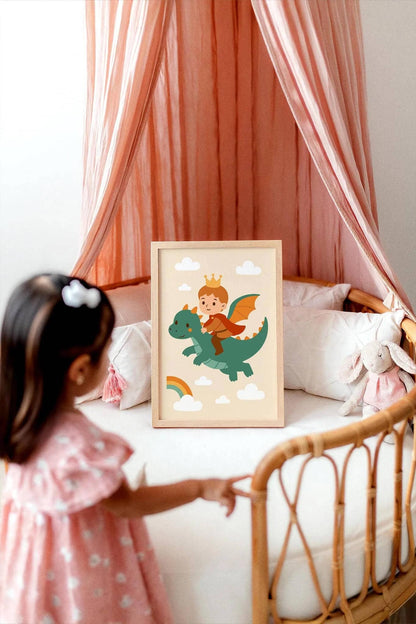 Little Prince Riding Dragon Poster