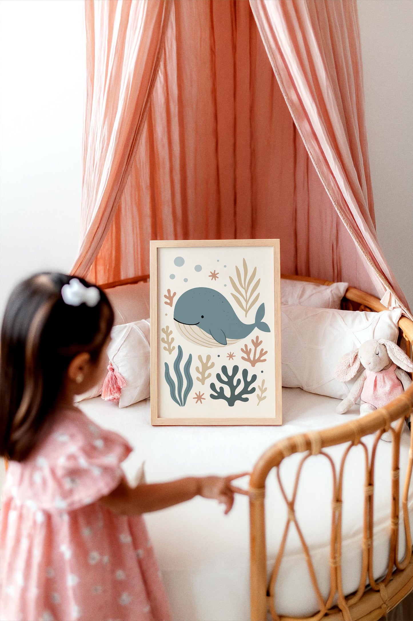 Cute Whale Poster – Ocean Nursery Wall Art