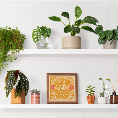 Not All Who Wander Are Lost Print - Quote Square Wall Art