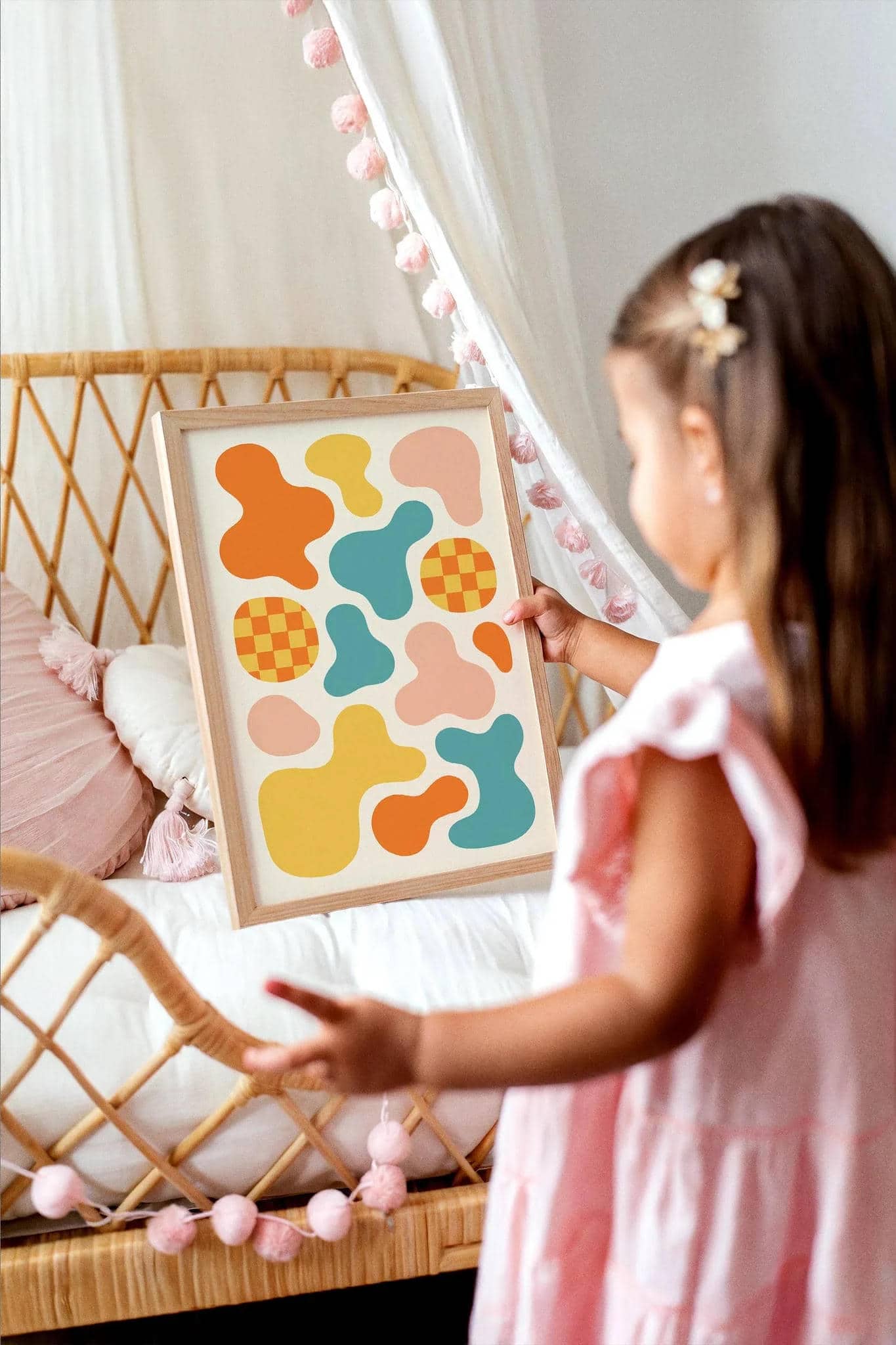 Kids Wall Art – Mid-Century Modern Liquid Shapes