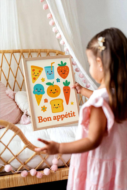 Bon Appetit Poster - Cute Breakfast Art Print