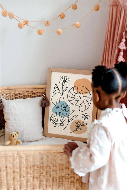 Minimalist Line Art Print – Coastal Wall Art