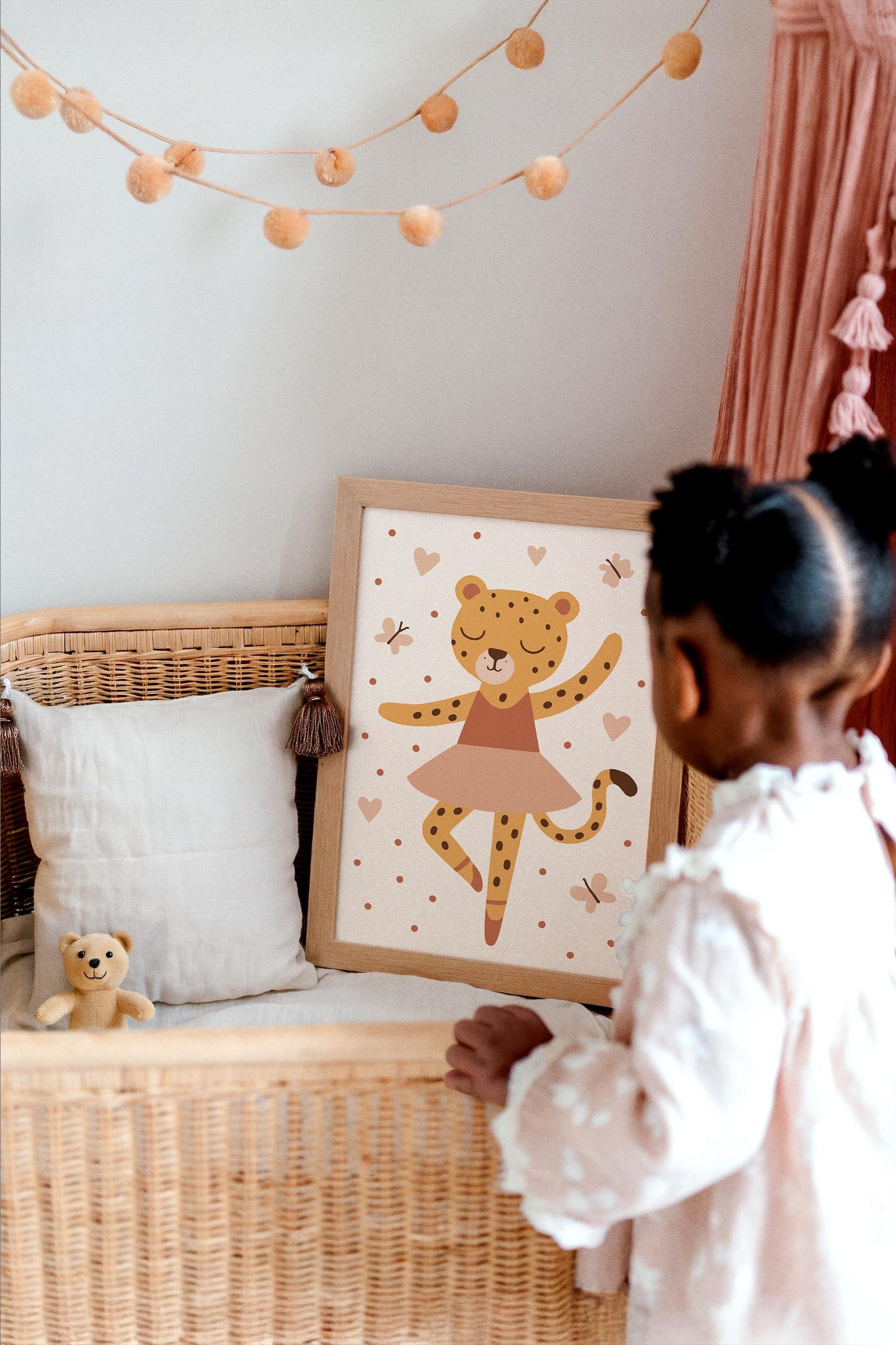 Cheetah Ballerina Print - Cute Kids Wall Art