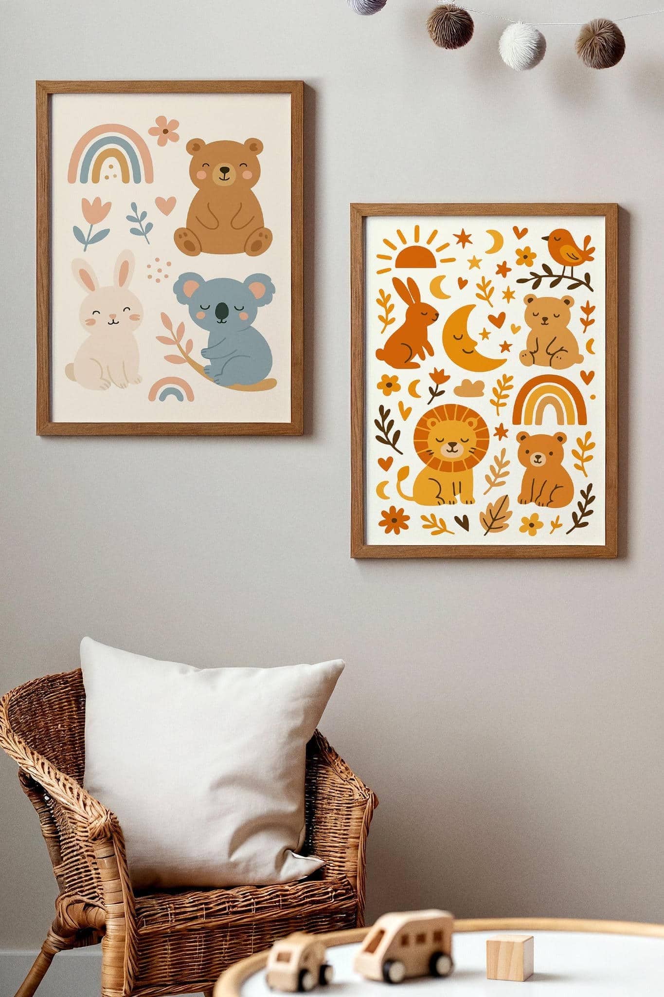 Warm Boho Wall Art – Nature & Animal Print