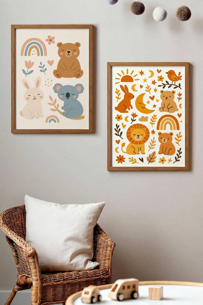 Warm Boho Wall Art – Nature & Animal Print