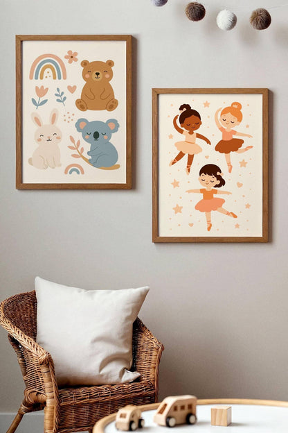 Little Ballerinas Print – Kids Room Wall Art