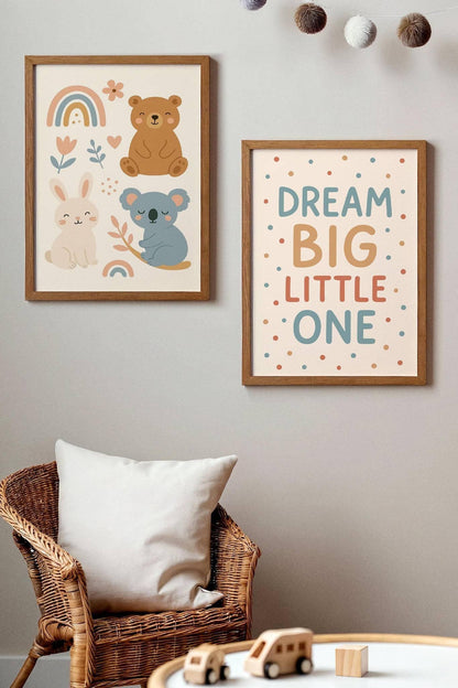 Dream Big Little One – Dotted Typography Poster