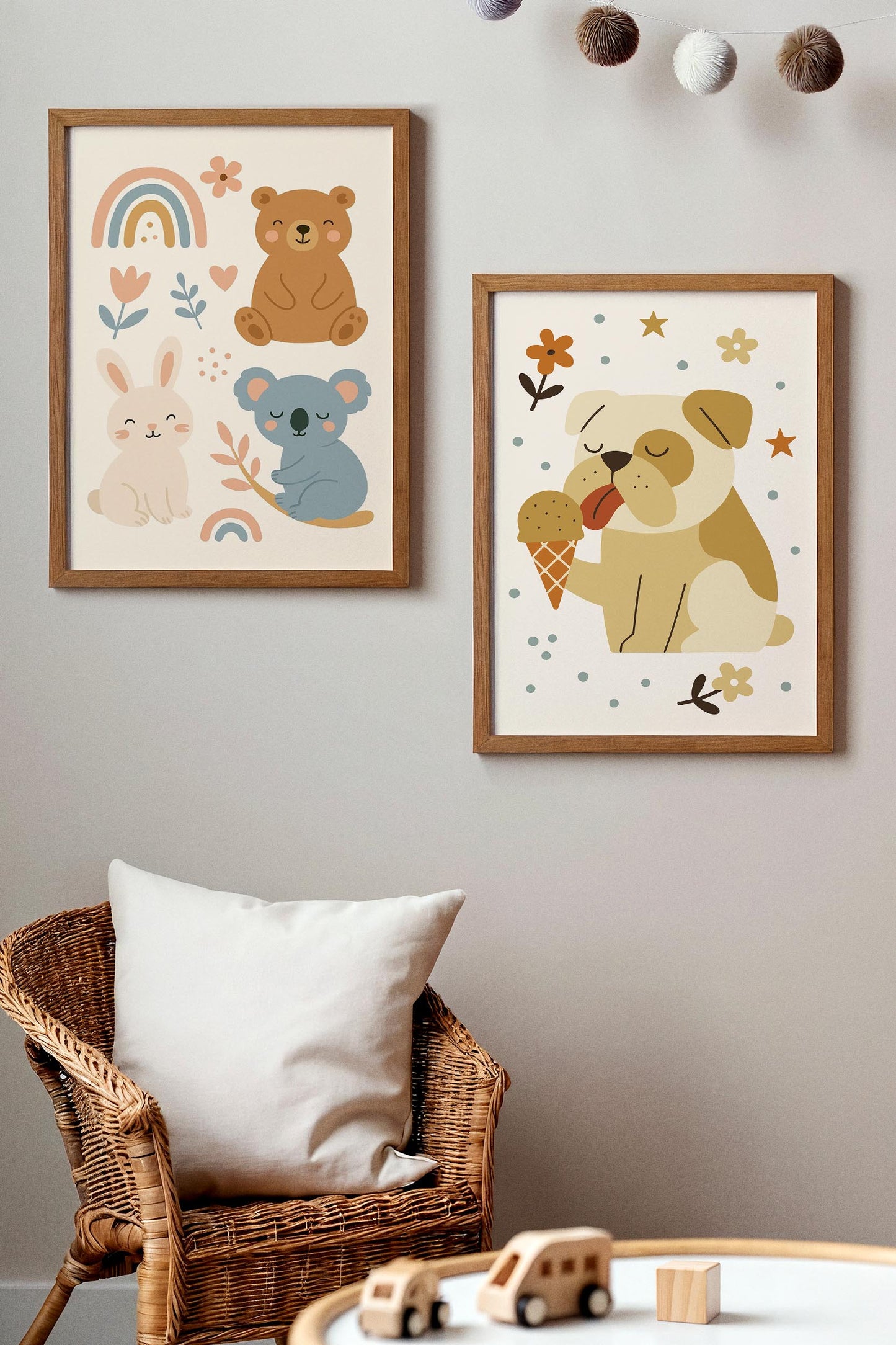 Funny Bulldog Print - Kids Wall Art