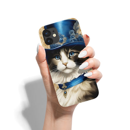 Dressed Up Cat Portrait iPhone Case