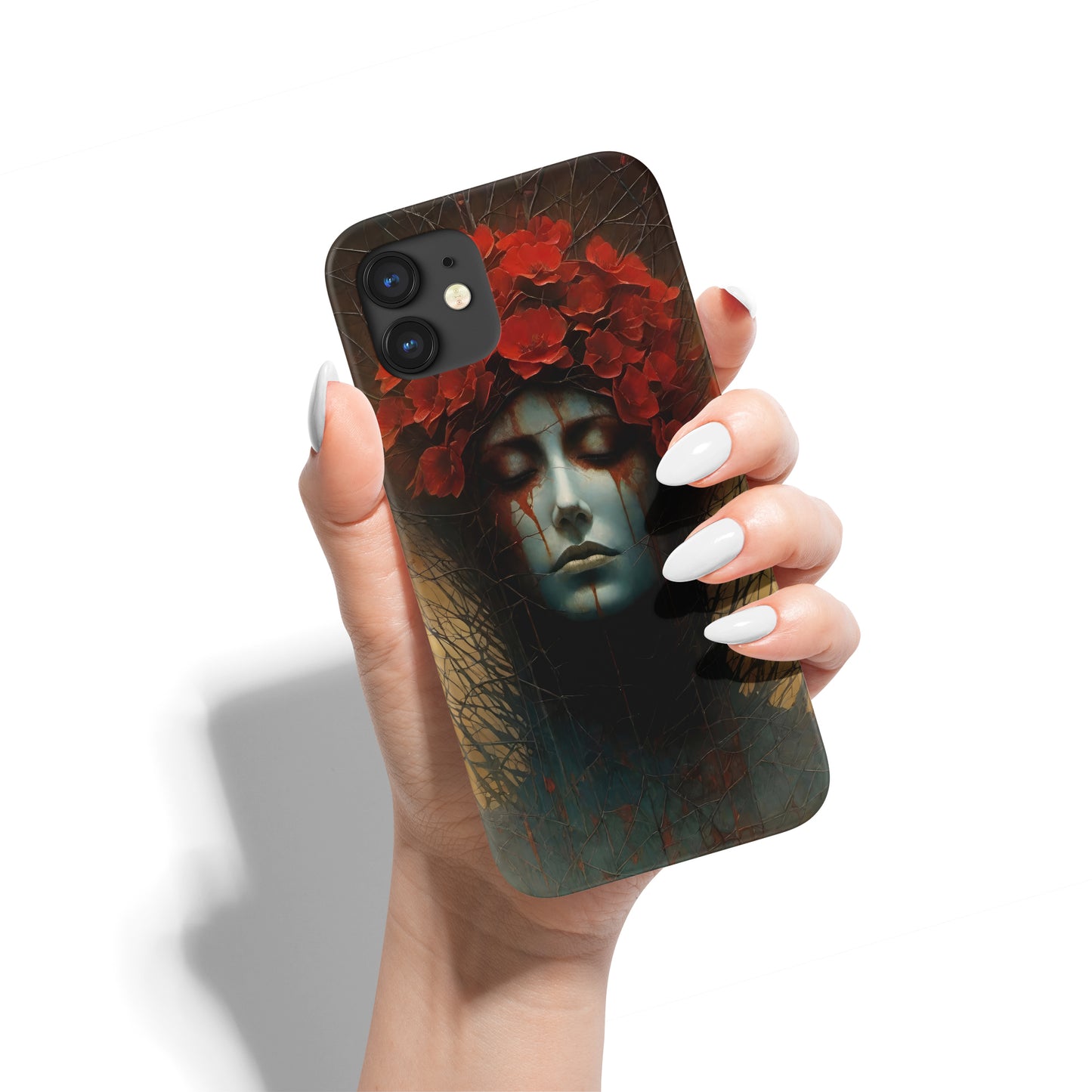 Creepy Red Blooms iPhone Case