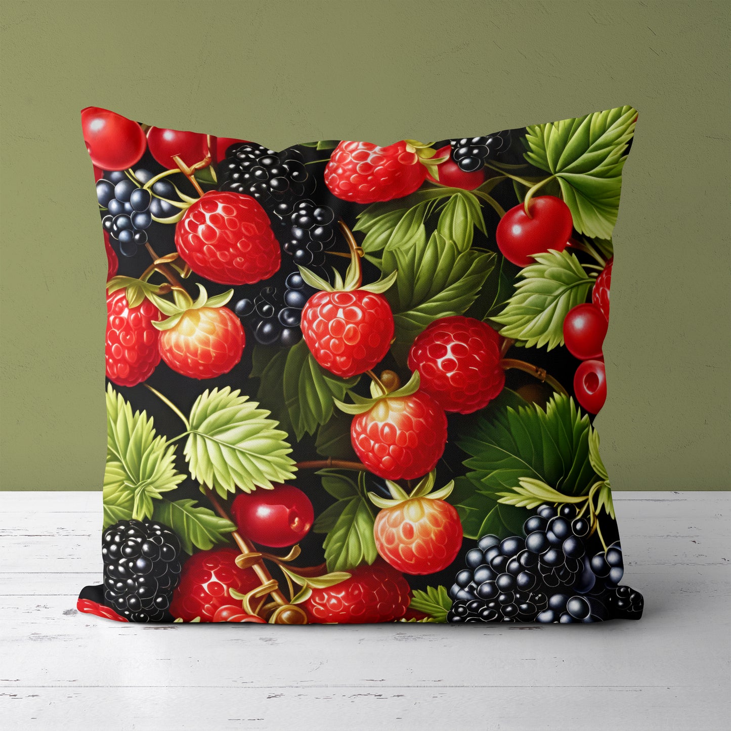 Forest Fruits Dining Room Throw Pillow