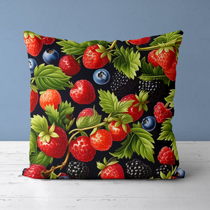 Fruit Garden Victorian Throw Pillow