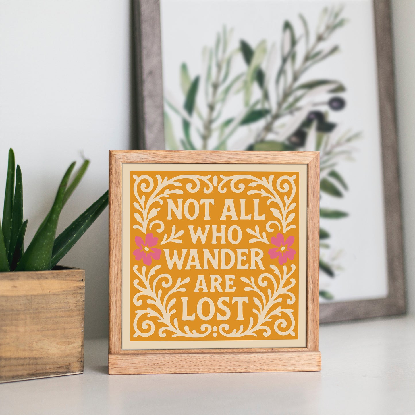 Not All Who Wander Are Lost Print - Quote Square Wall Art