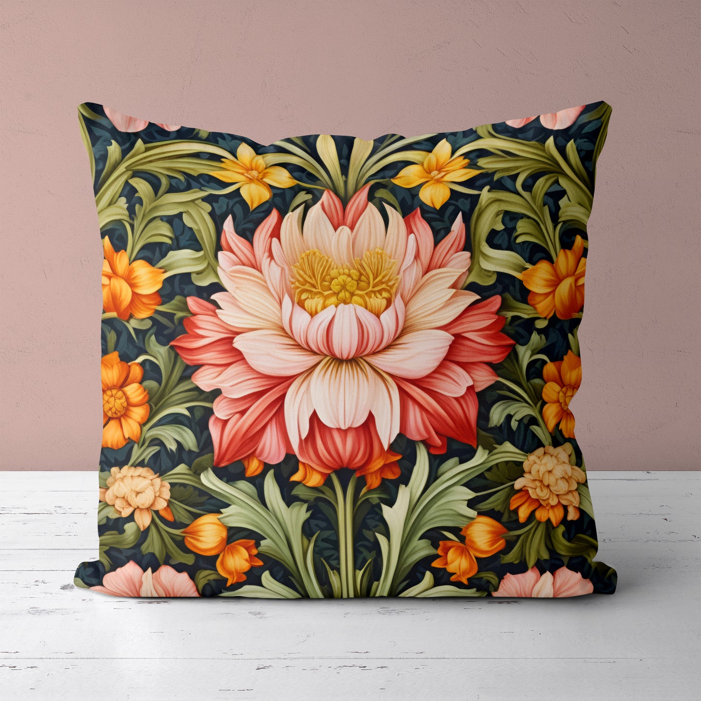 William Morris Throw Pillow – Elegant Floral Design