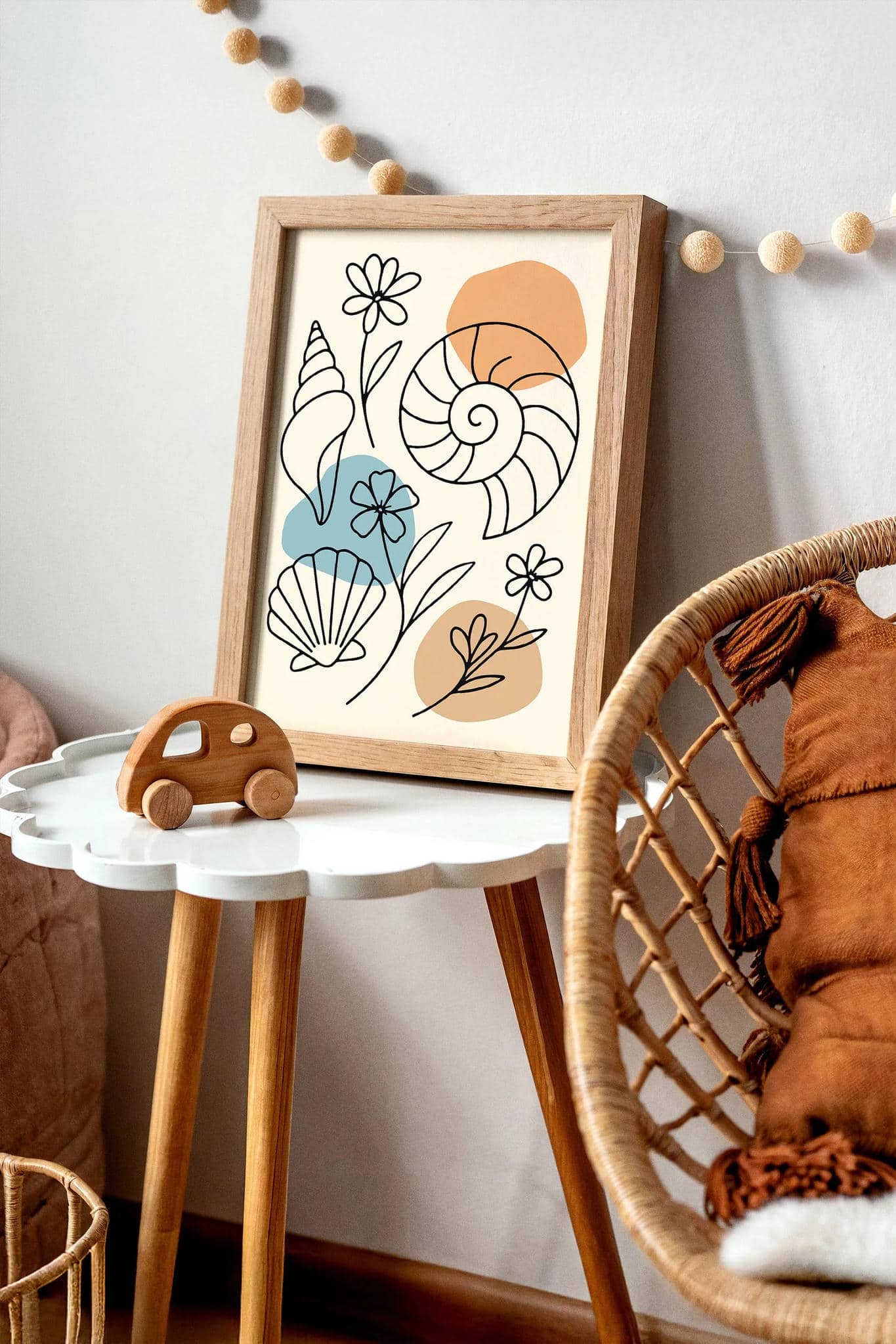 Minimalist Line Art Print – Coastal Wall Art