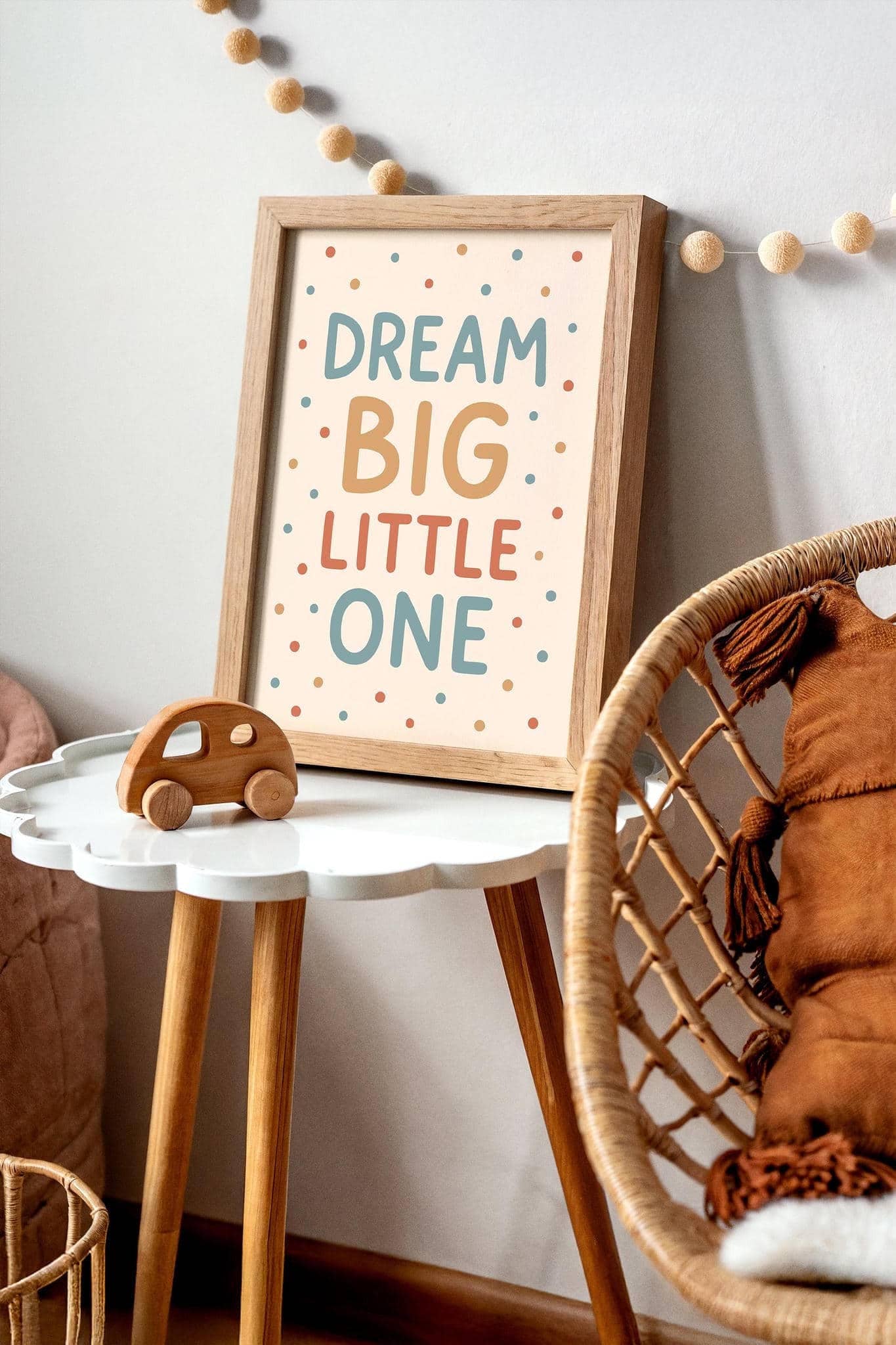 Dream Big Little One – Dotted Typography Poster