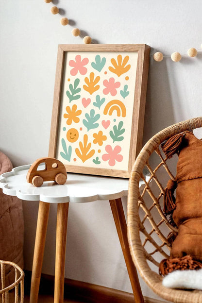 Cute Pastel Abstract Print for Baby Room