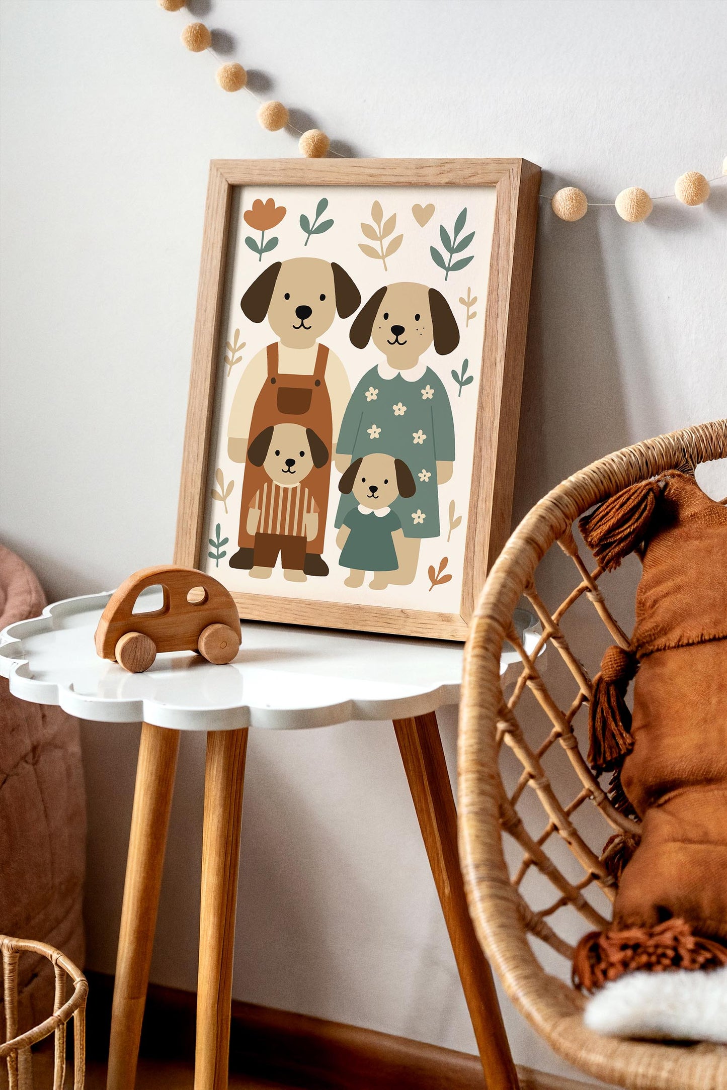 Dog Family Poster – Kids Room Wall Art