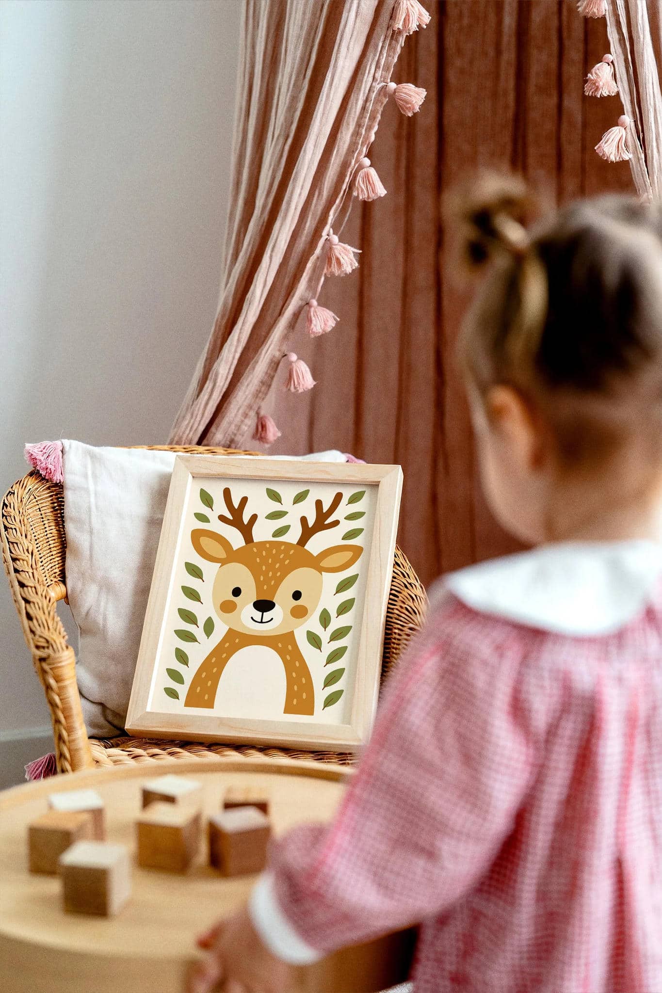 Woodland Nursery Decor – Cute Deer Poster