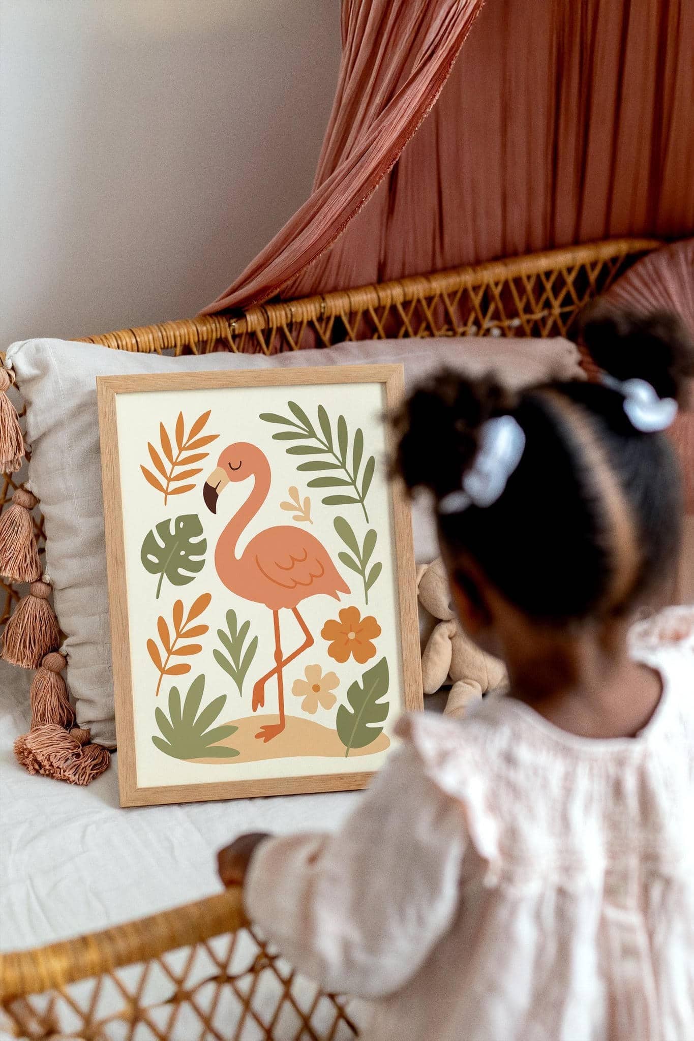 Safari Flamingo Print – Kids Room Wall Art