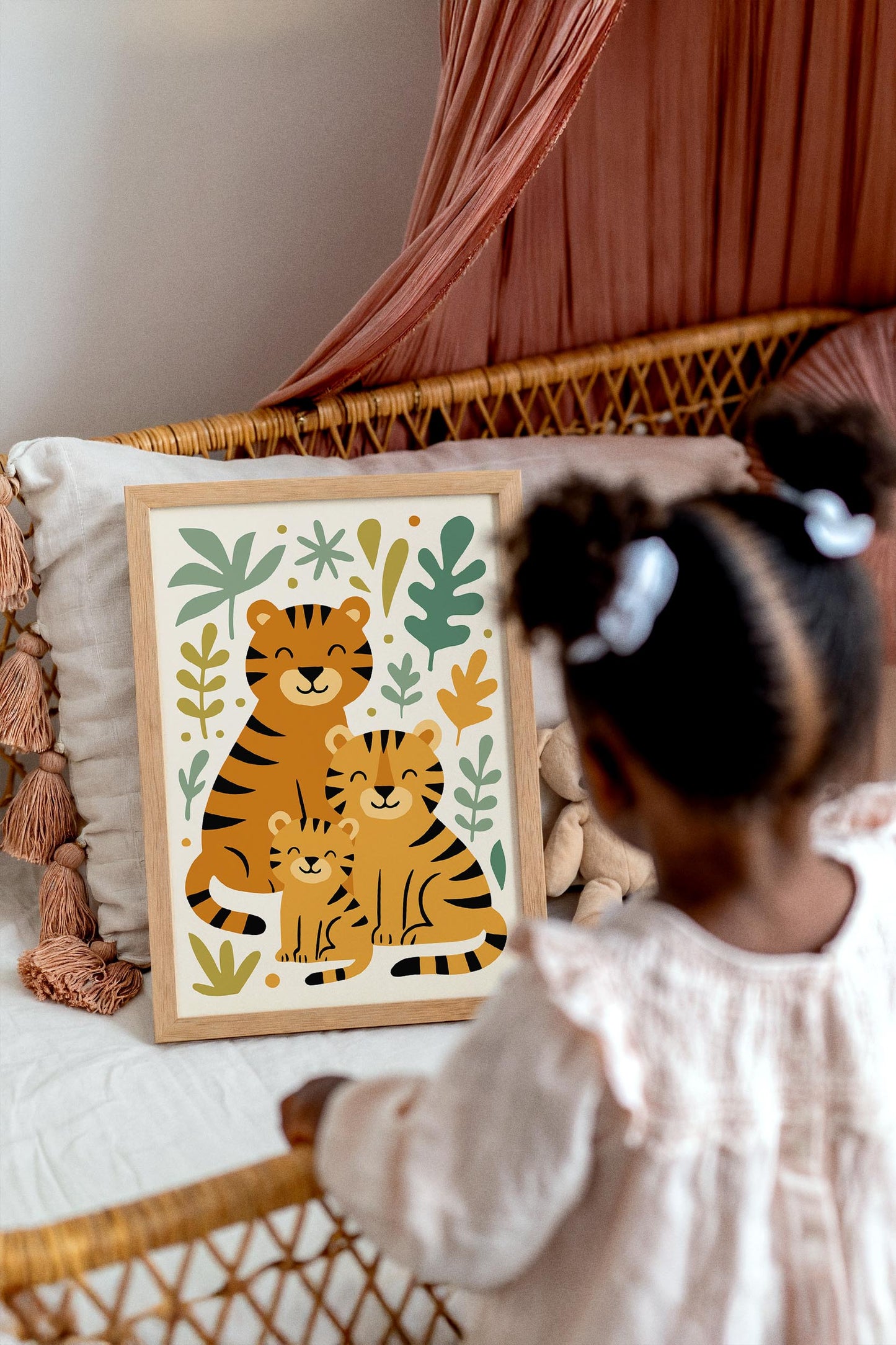 Tiger Family Poster – Jungle Kids Wall Art