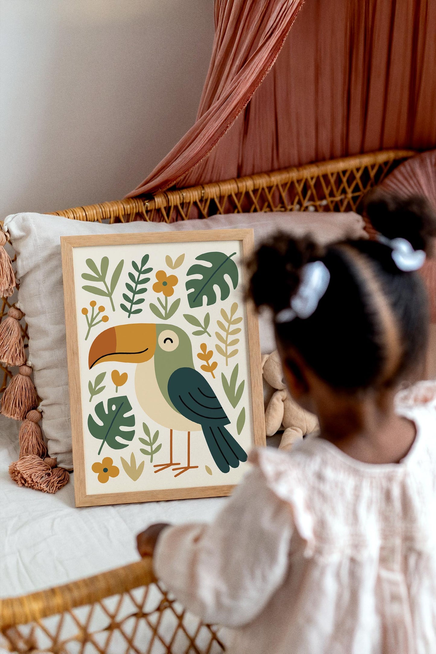 Cute Toucan Print - Jungle Kids Wall Art