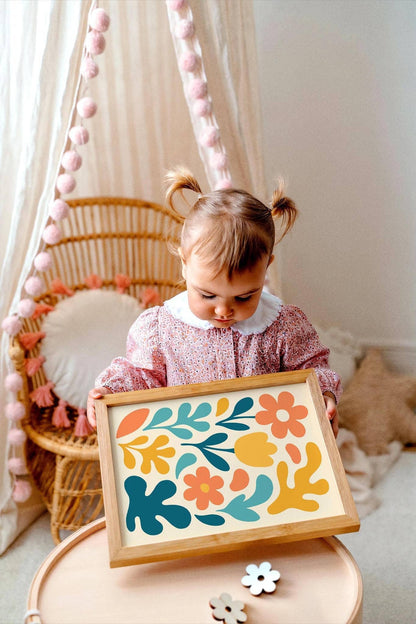 Abstract Liquid Flowers Poster – Modern Botanical Wall Art