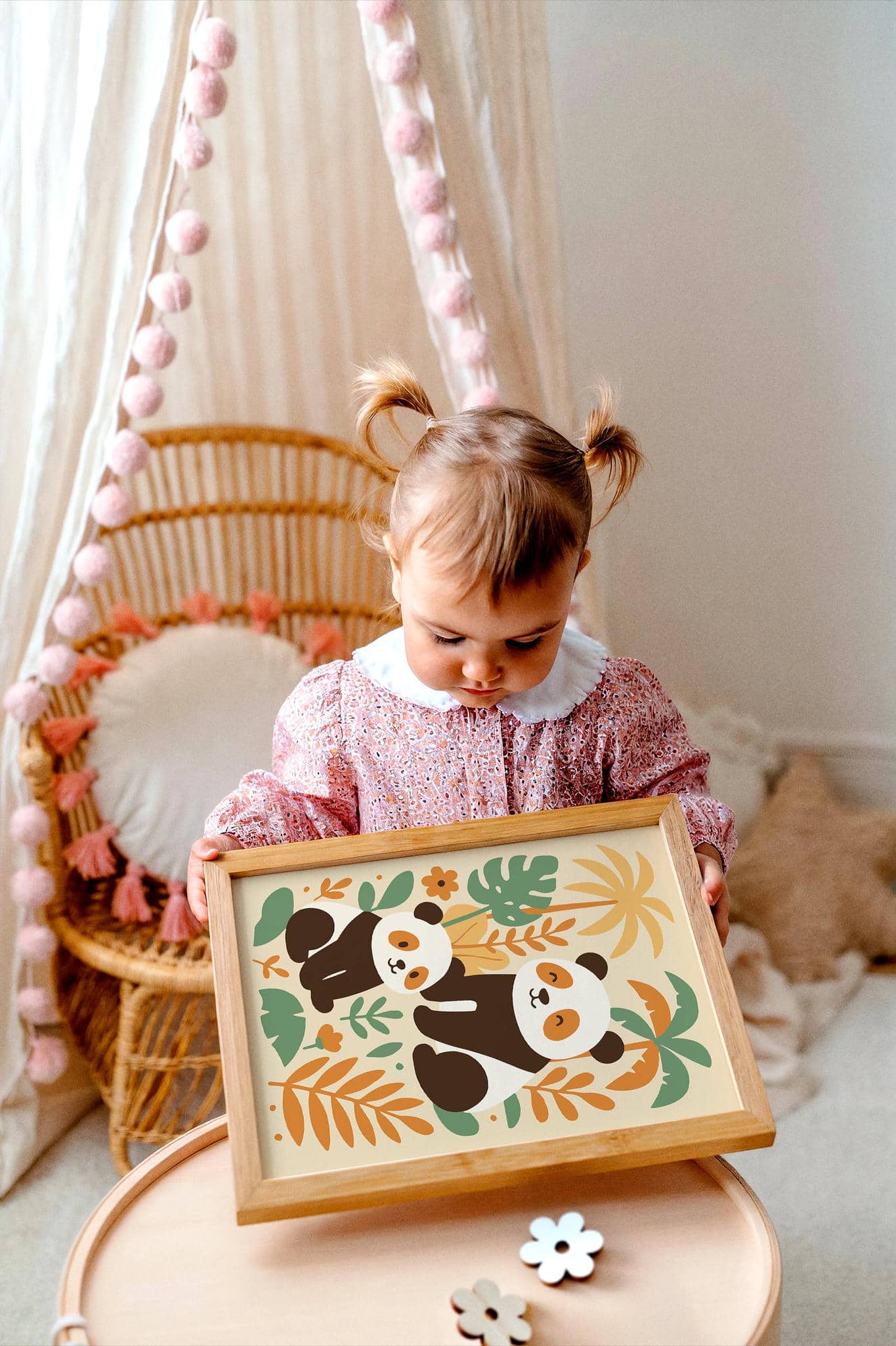 Panda Family In The Jungle Poster